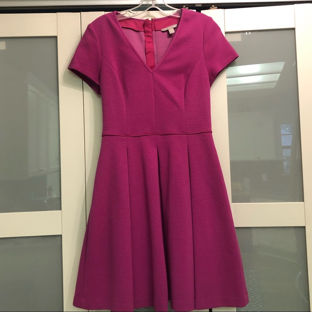 Banana Republic pink knit dress with pleats . 6.